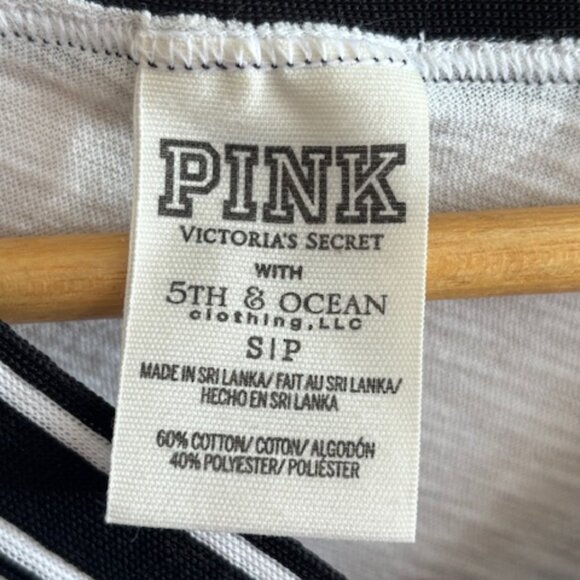 Pink Victoria’s Secret Women’s Small Vneck Blouse Sun Devils 3/4 Sleeves Studded - Picture 3 of 5